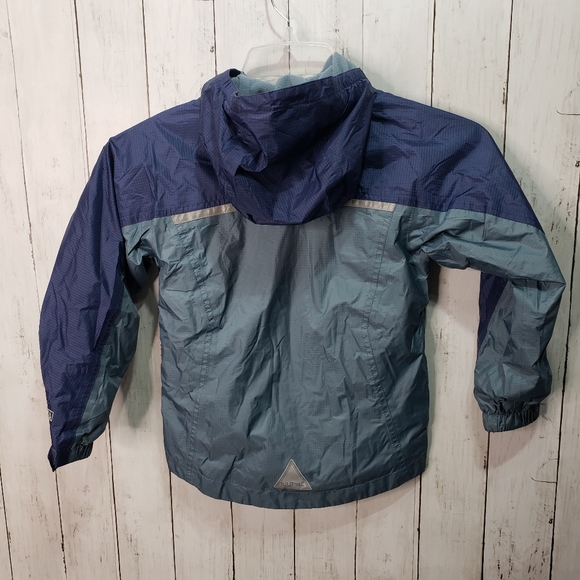 L.L. Bean Kids Blue Fleece Lined Tek Rain Jacket - Picture 6 of 10